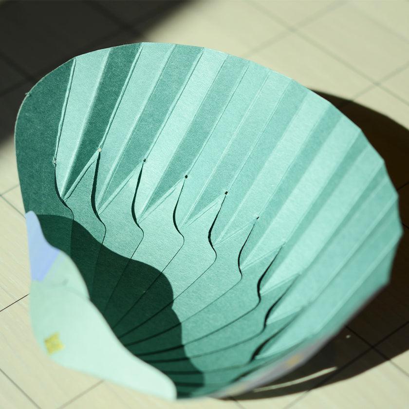 【折り紙トレイ】紙の貝殻椀 刷毛石紫 | 加飾技法 - Image 2