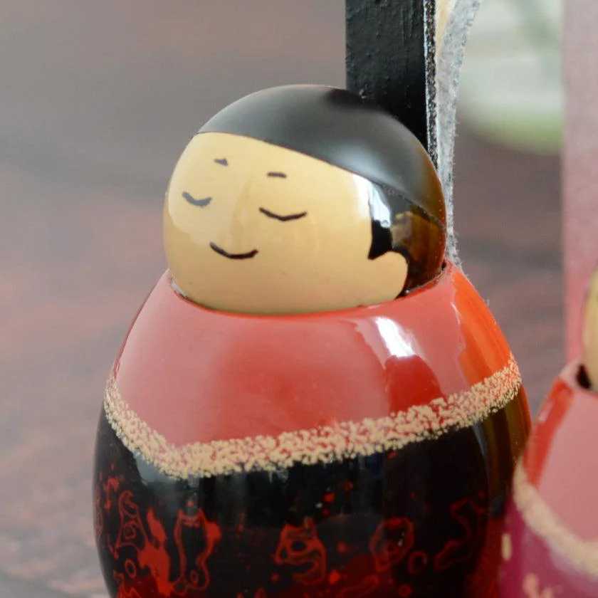 【ひな人形】ミニ親王飾り (殿：黒、姫：紅) | 津軽塗 - Image 10