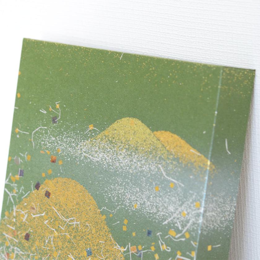 【アートパネル】夏 金山・草 (S) | 金銀砂子細工 | 逸品集（菊池襖紙工場） - Image 4