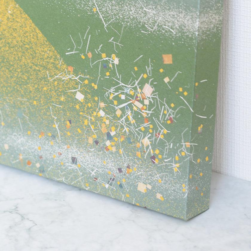 【アートパネル】夏 金山・草 (L) | 金銀砂子細工 | 逸品集（菊池襖紙工場） - Image 5