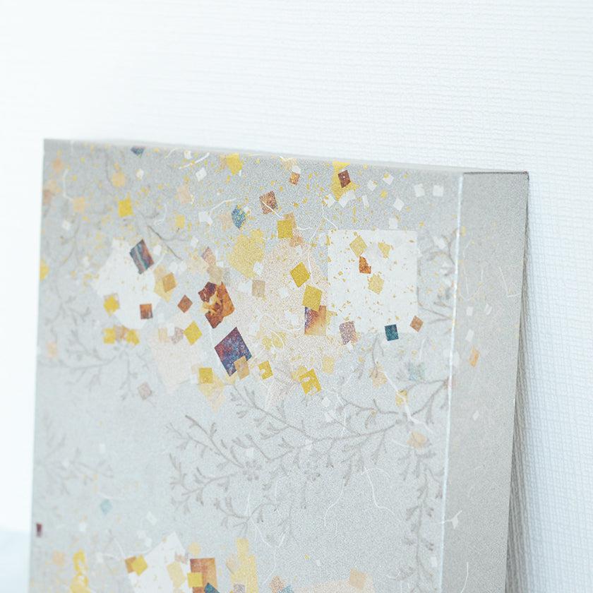 【アートパネル】冬 銀唐草 (S) | 金銀砂子細工 | 逸品集（菊池襖紙工場） - Image 4