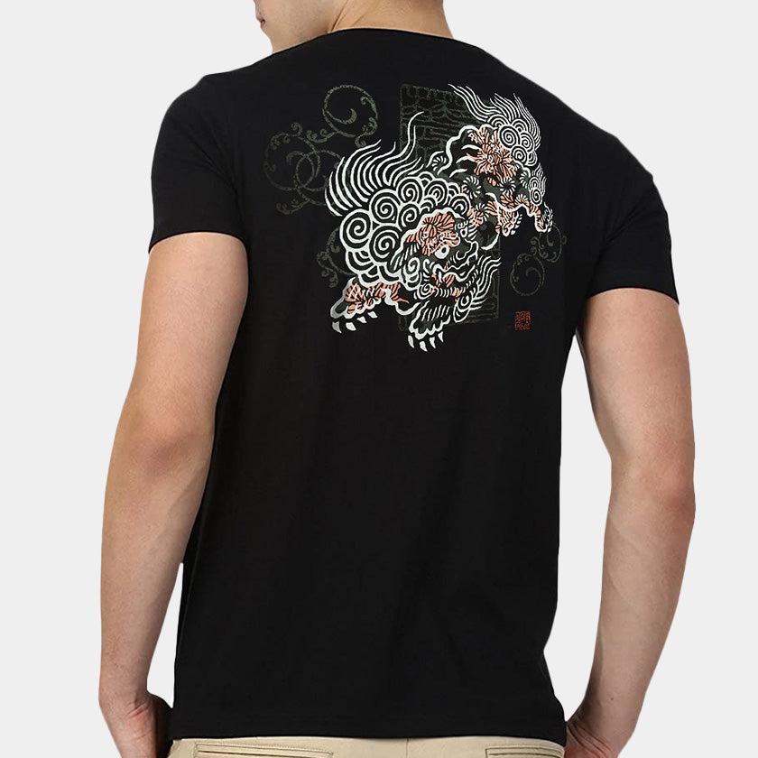 【Tシャツ】唐獅子牡丹 | シルクスクリーンプリント - Image 4