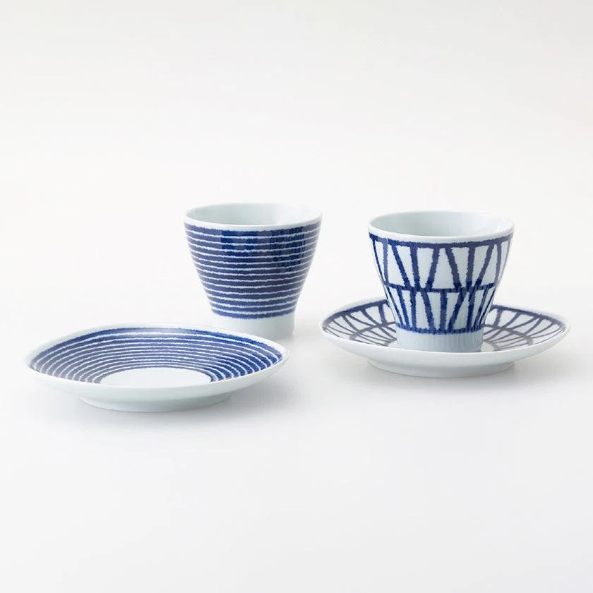【カップ＆トレイペアセット】藍玉 | 波佐見焼 | 西海陶器 - Image 2