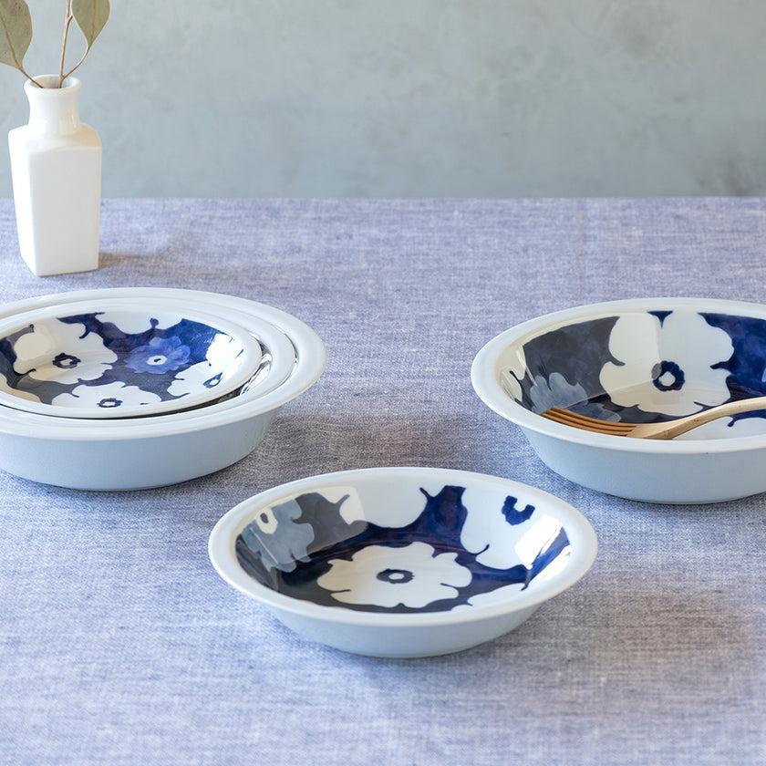 【皿 3枚セット】藍花 入れ子皿 | 波佐見焼 | 西海陶器 - Image 2