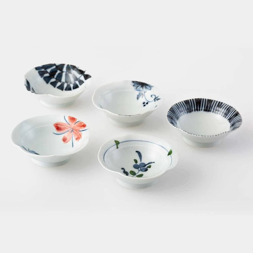 【小鉢 5個セット】古染絵変り なぶり小付揃 | 波佐見焼 | 西海陶器 - Image 2