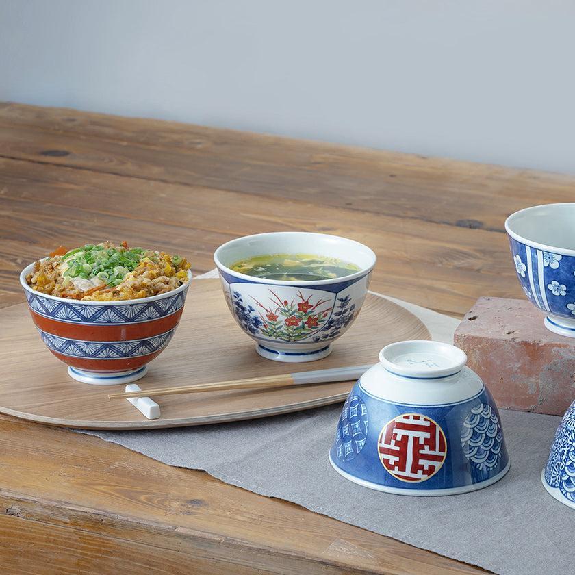 【茶碗 5個セット】染錦文様 飯碗揃 | 波佐見焼 | 西海陶器 - Image 2