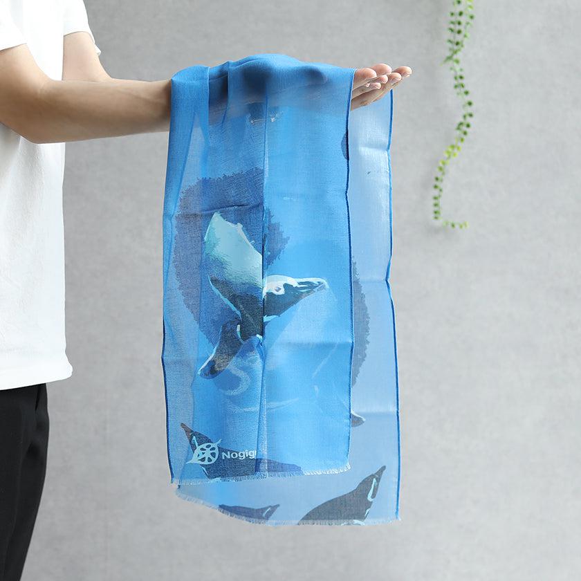 【ストール】コットン ペンギン (新水舞１) | 京友禅 | 禾口木丙 - Image 5