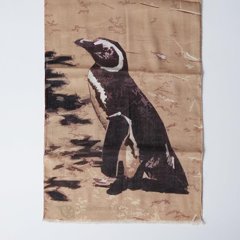 【ストール】コットン ペンギン (丘茶) | 京友禅 | 禾口木丙 - Image 6