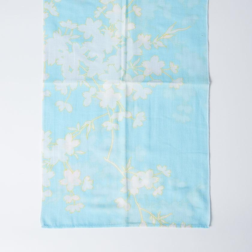 【ストール】コットン 枝桜 (水色) | 京友禅 | 禾口木丙 - Image 7