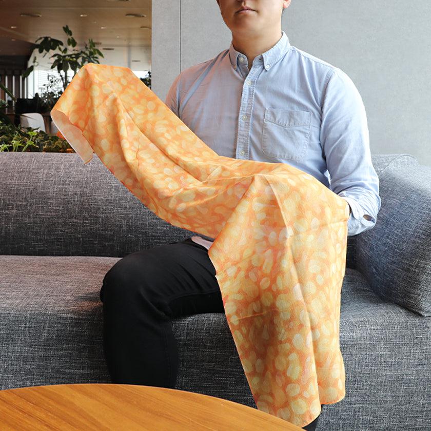 【ストール】コットン ダンマル丸ぼかし (橙) | 京友禅 | 禾口木丙 - Image 4