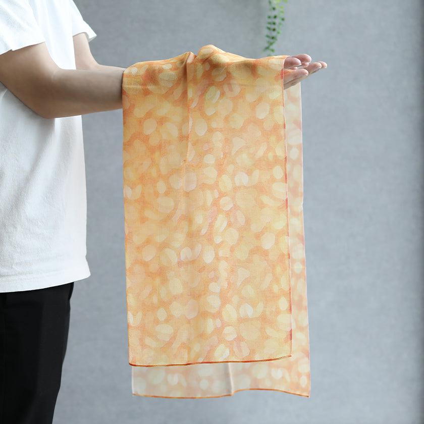 【ストール】コットン ダンマル丸ぼかし (橙) | 京友禅 | 禾口木丙 - Image 5