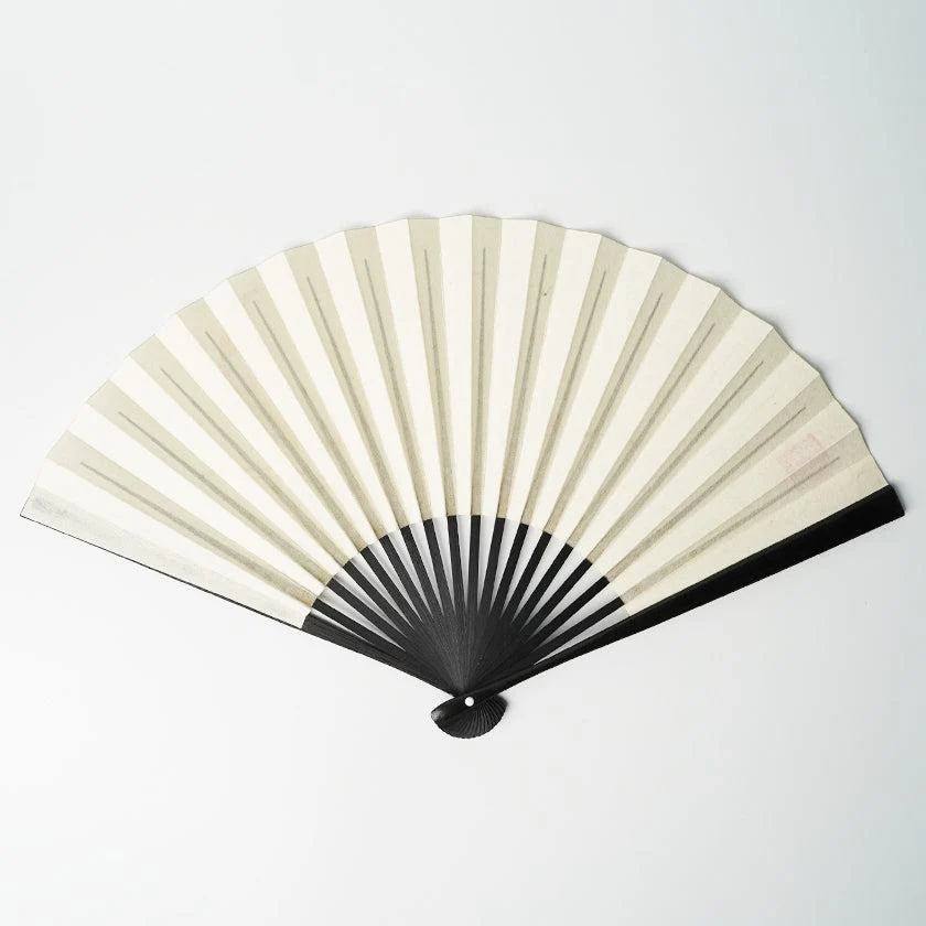 【扇子】三ヶ月 (白) 銀箔 | 唐紙 | 景美風月 - Image 5