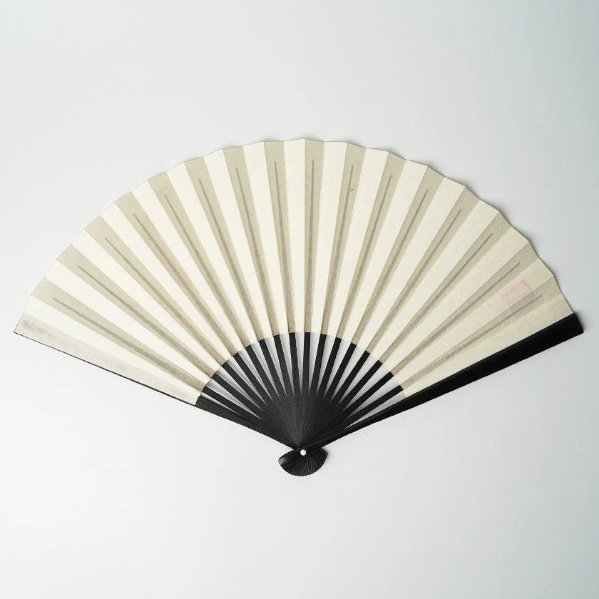 【扇子】三ヶ月 (白) 金箔 | 唐紙 | 景美風月 - Image 6