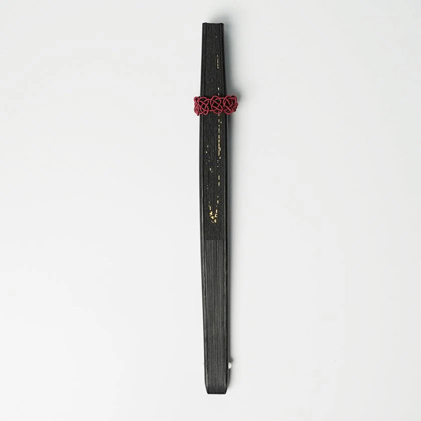 【扇子】三ヶ月 (黒) 金箔 | 唐紙 | 景美風月 - Image 8