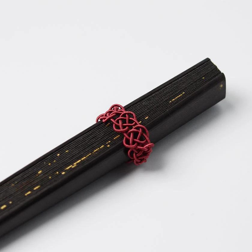 【扇子】三ヶ月 (黒) 金箔 | 唐紙 | 景美風月 - Image 9