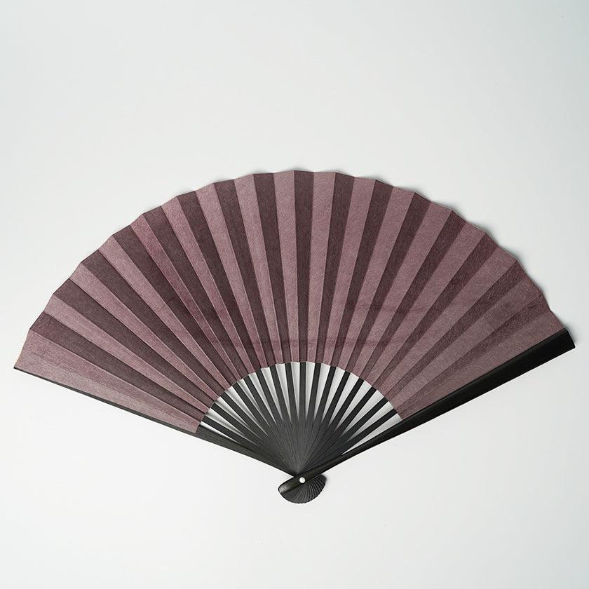 【扇子】三ヶ月 (紫) 金箔 | 唐紙 | 景美風月 - Image 4