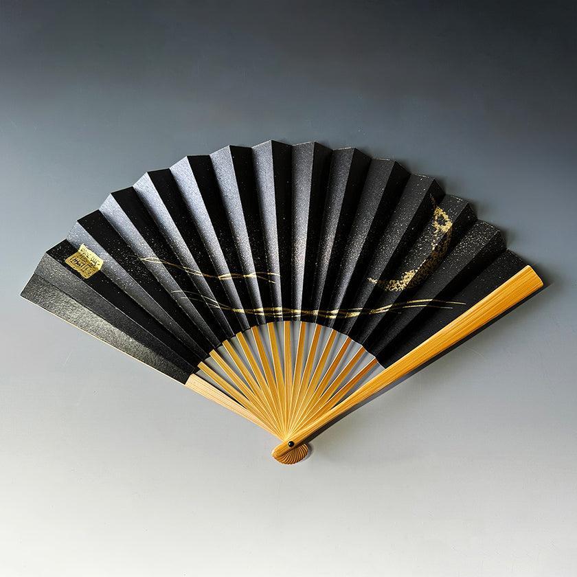 【扇子】月想扇 三日月想 あまの川 | 唐紙 | 景美風月 - Image 2