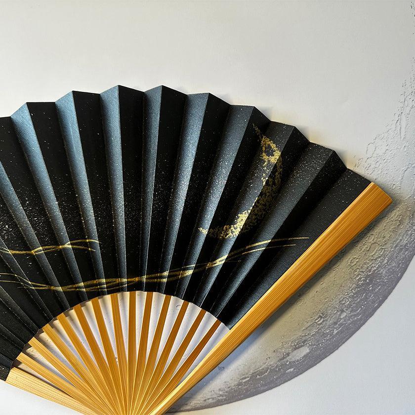 【扇子】月想扇 三日月想 あまの川 | 唐紙 | 景美風月 - Image 7