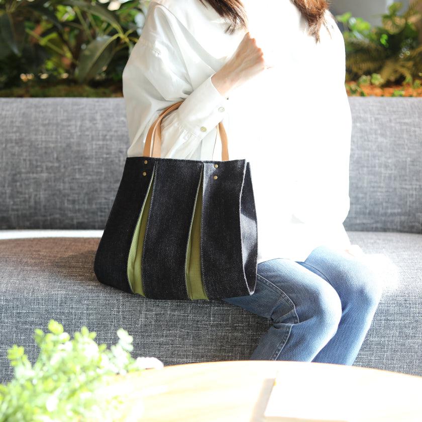【トートバッグ】ougi denim CH | 布アート | KOSHO - Image 2