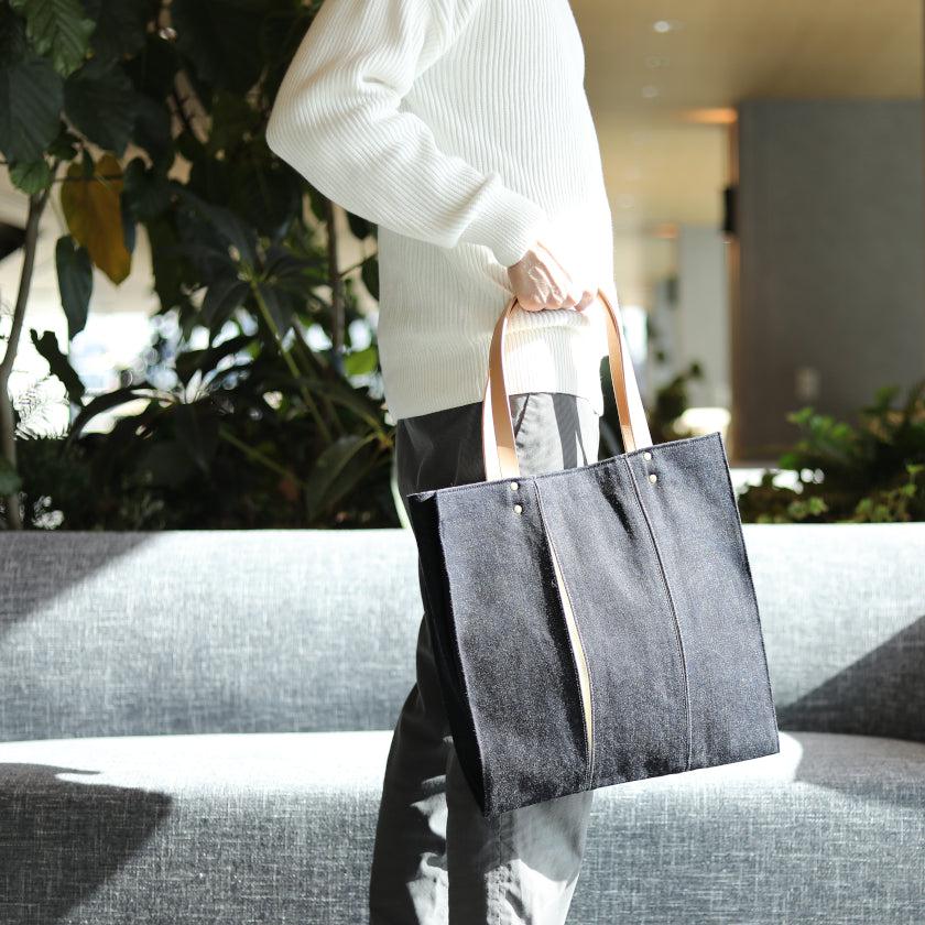 【トートバッグ】ougi denim WH | 布アート | KOSHO - Image 4