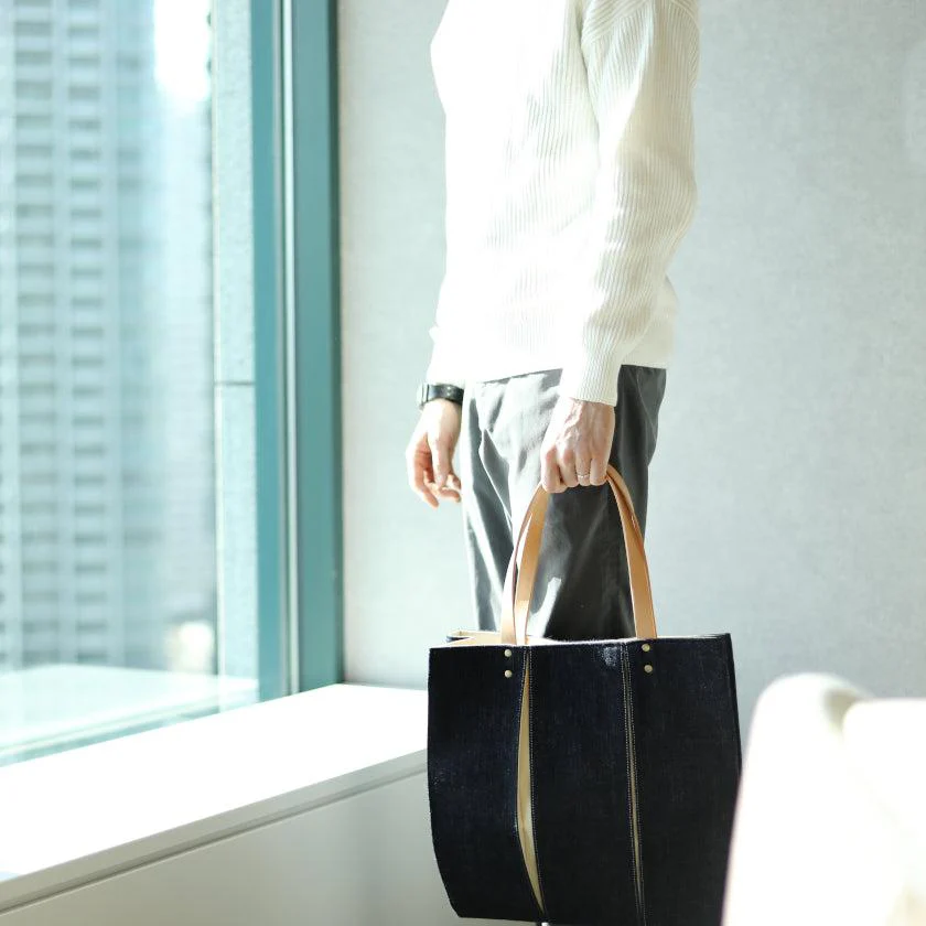 【トートバッグ】ougi denim WH | 布アート | KOSHO - Image 5