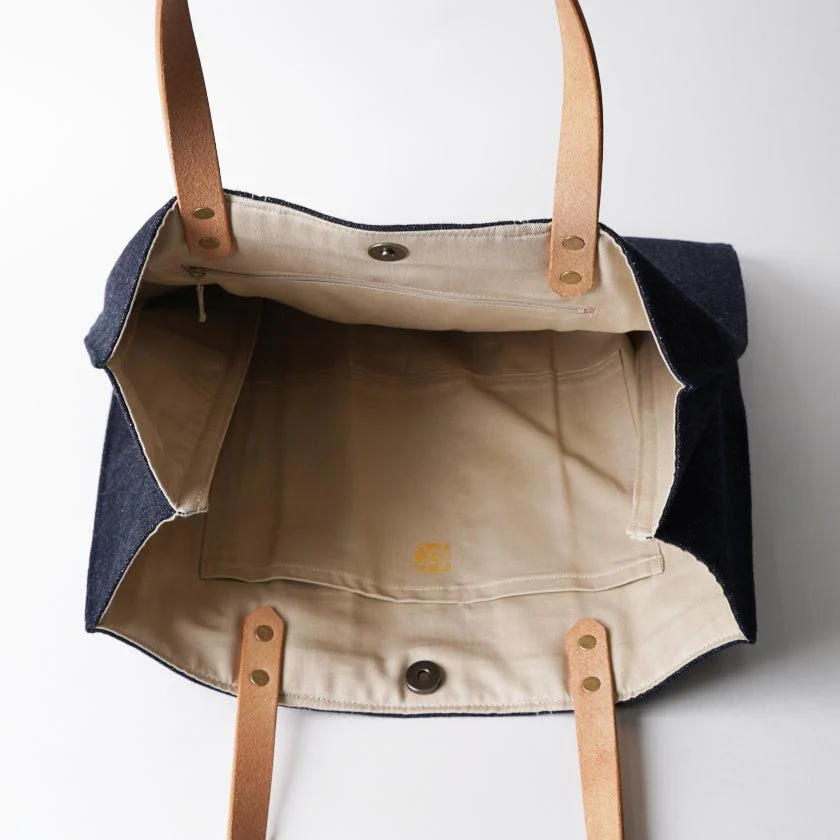 【トートバッグ】ougi denim WH | 布アート | KOSHO - Image 9