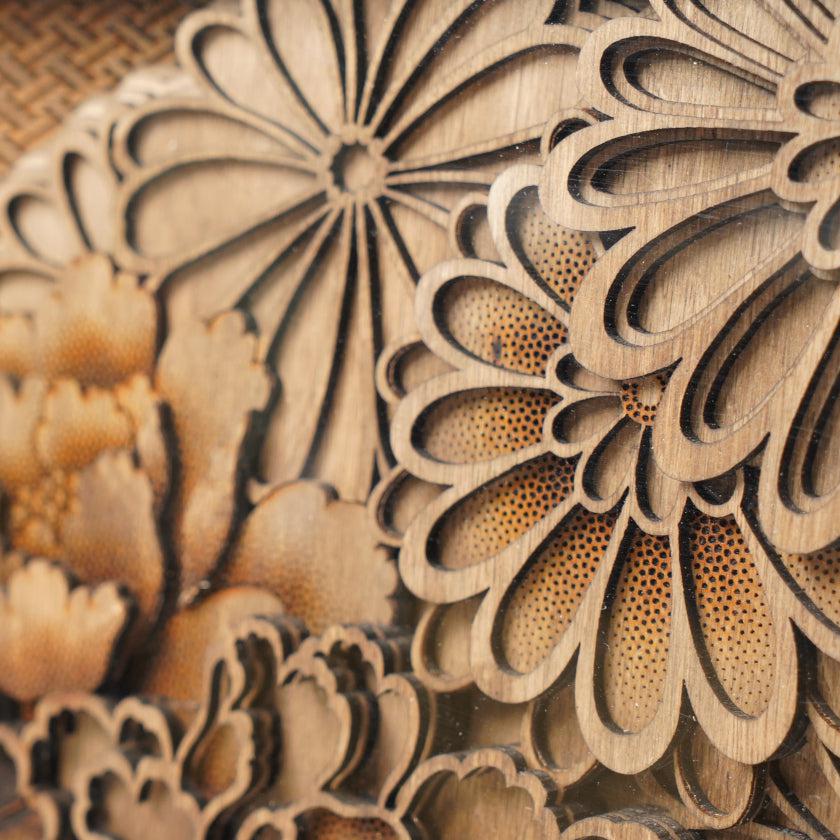 【アートパネル】菊尽くし | 摺り友禅彫刻師 | Sansai - Image 8