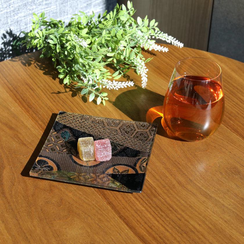 【皿】角皿 紺 | 西陣織 | 江村商店 - Image 2