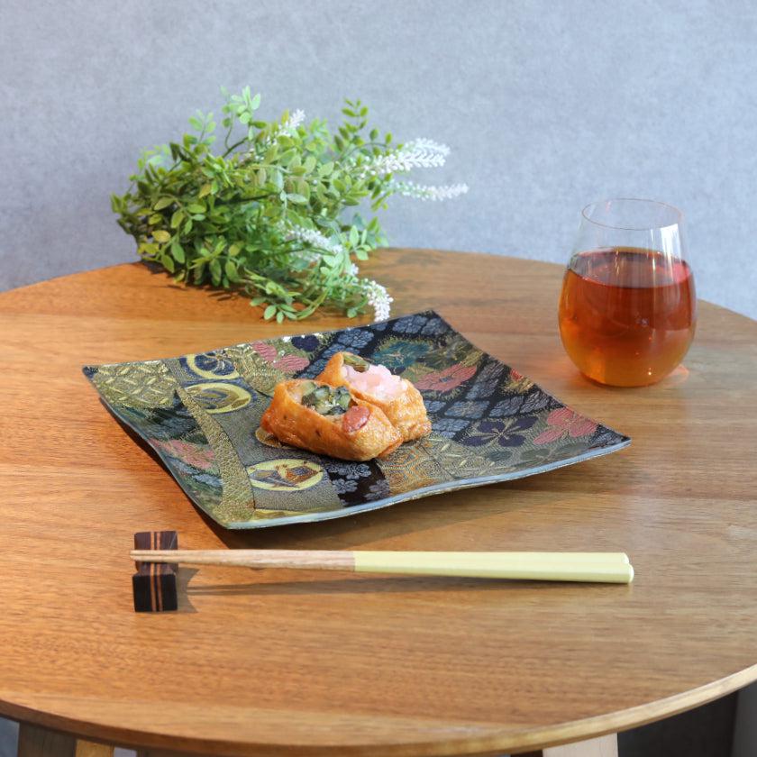 【皿】角皿 紺 | 西陣織 | 江村商店 - Image 4