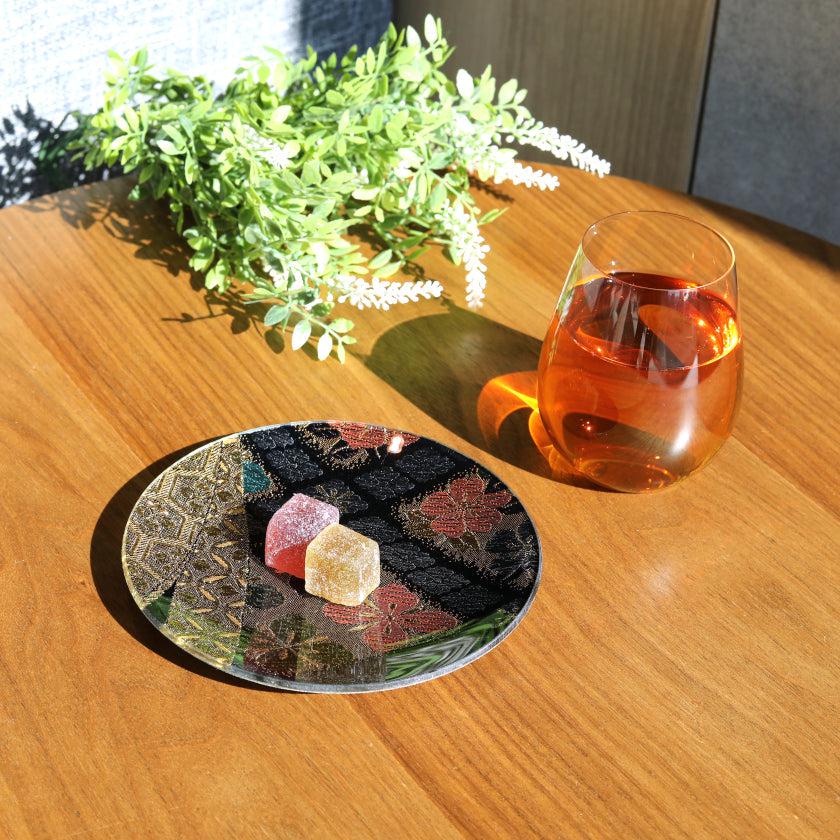 【皿】丸皿 紺 | 西陣織 | 江村商店 - Image 3