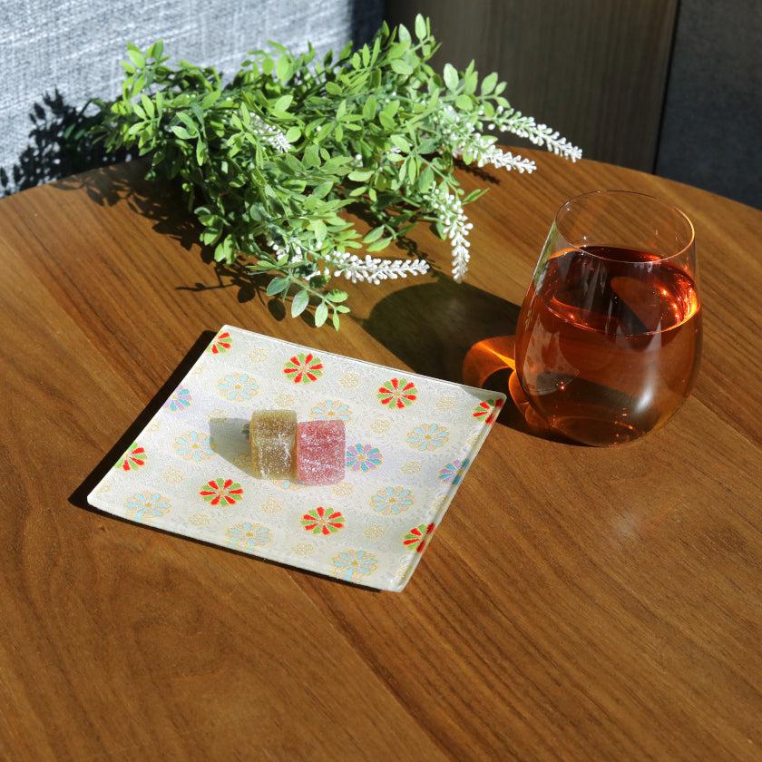 【皿】角皿 菊 | 西陣織 | 江村商店 - Image 2