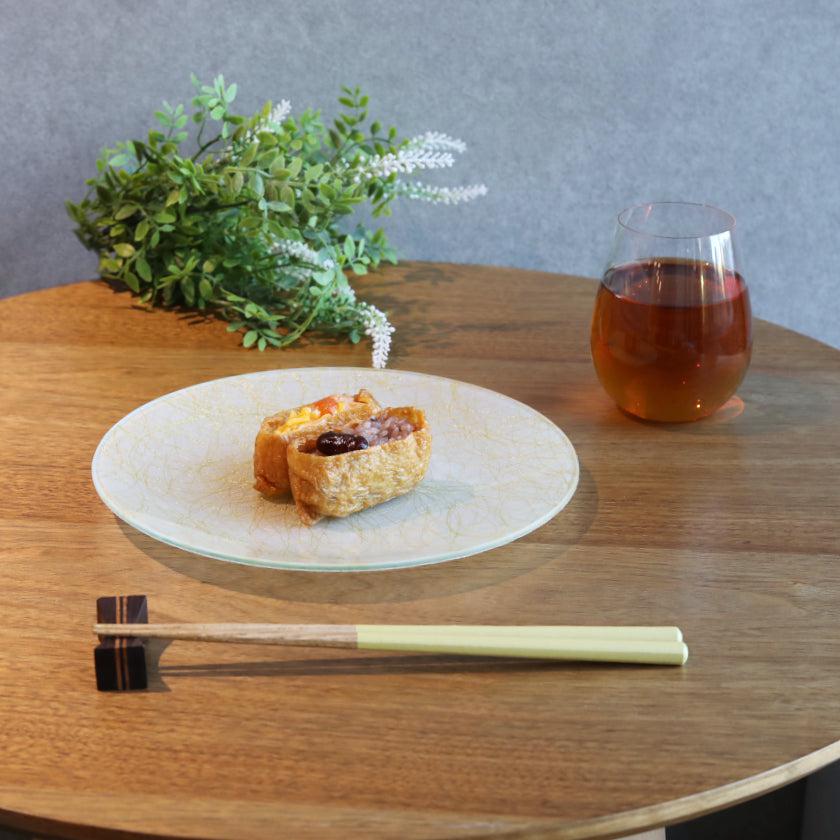 【皿2枚セット】丸皿 22cm 100金 & 銀 | 西陣織 | 江村商店 - Image 3