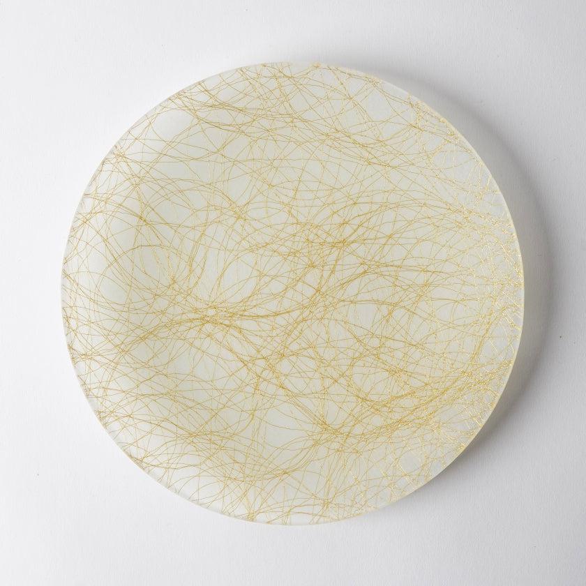 【皿2枚セット】丸皿 22cm 100金 & 銀 | 西陣織 | 江村商店 - Image 9