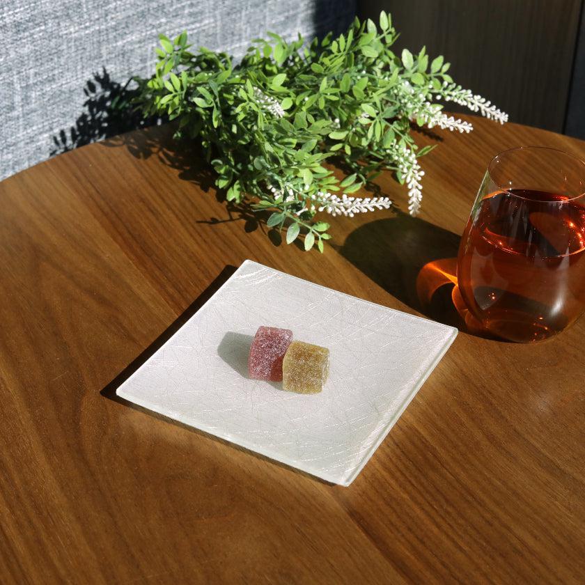 【皿4枚セット】角皿 100金 & 銀 | 西陣織 | 江村商店 - Image 5
