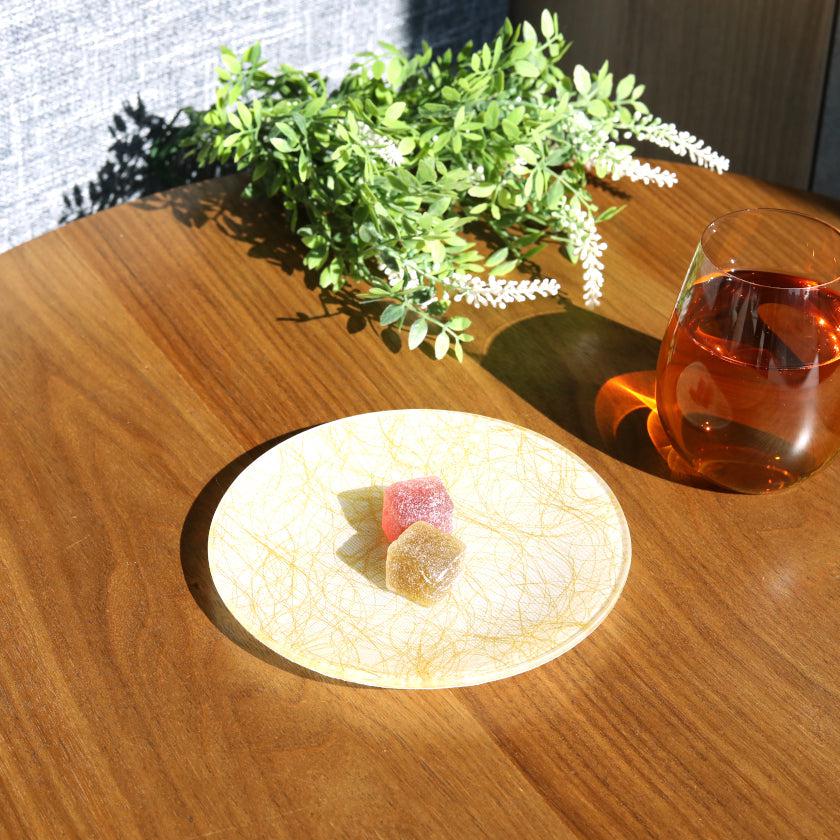 【皿4枚セット】丸皿 100金 & 銀 | 西陣織 | 江村商店 - Image 3