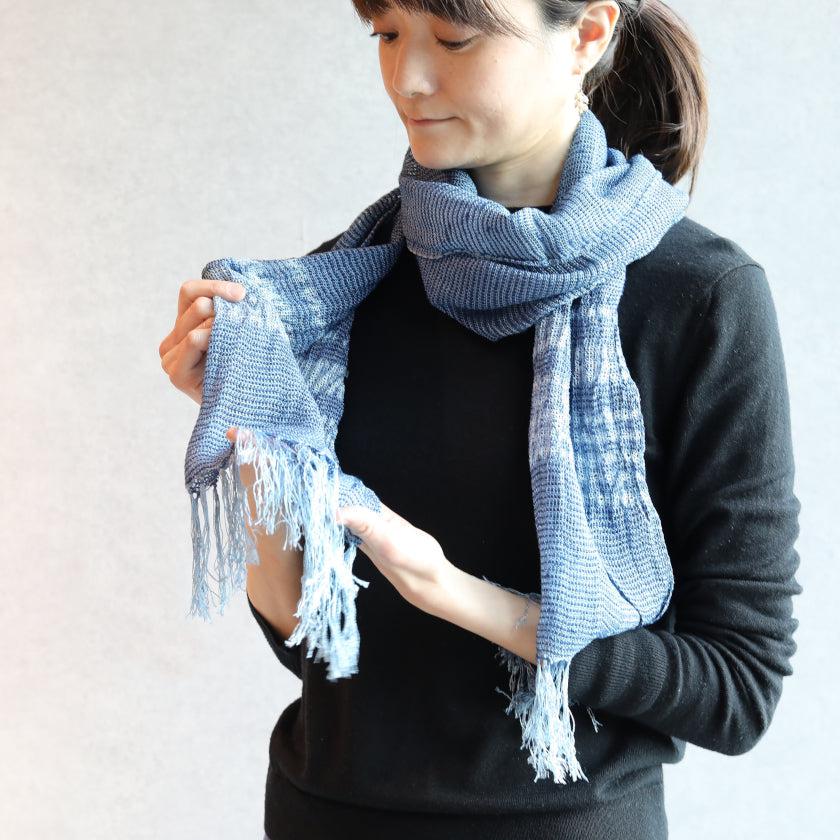 【ストール】黒谷綜布 (草木染 藍 絞り) | 黒谷和紙 | 黒谷和紙協同組合 - Image 10