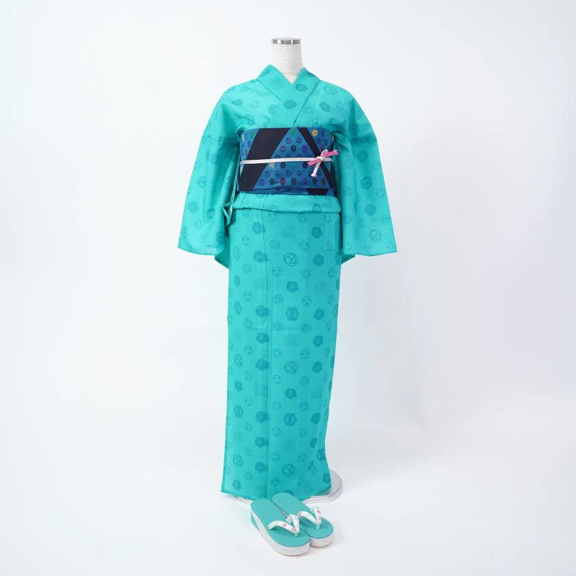 【浴衣】DIFFUSION  ライトブルー | 初音工房（受注生産3ヶ月、帯は別売り） - Image 9