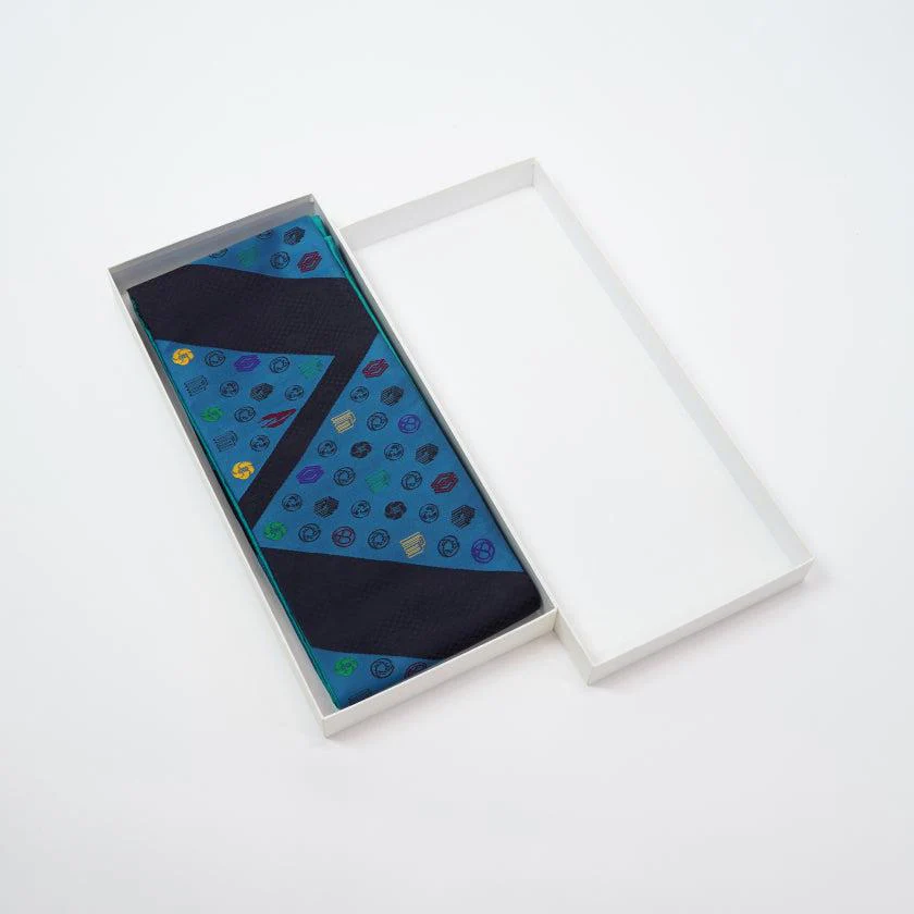 【細帯 西陣織】DIFFUSION ブルー 初音工房 日本製 伝統工芸 浴衣・着物用 受注生産 - Image 17