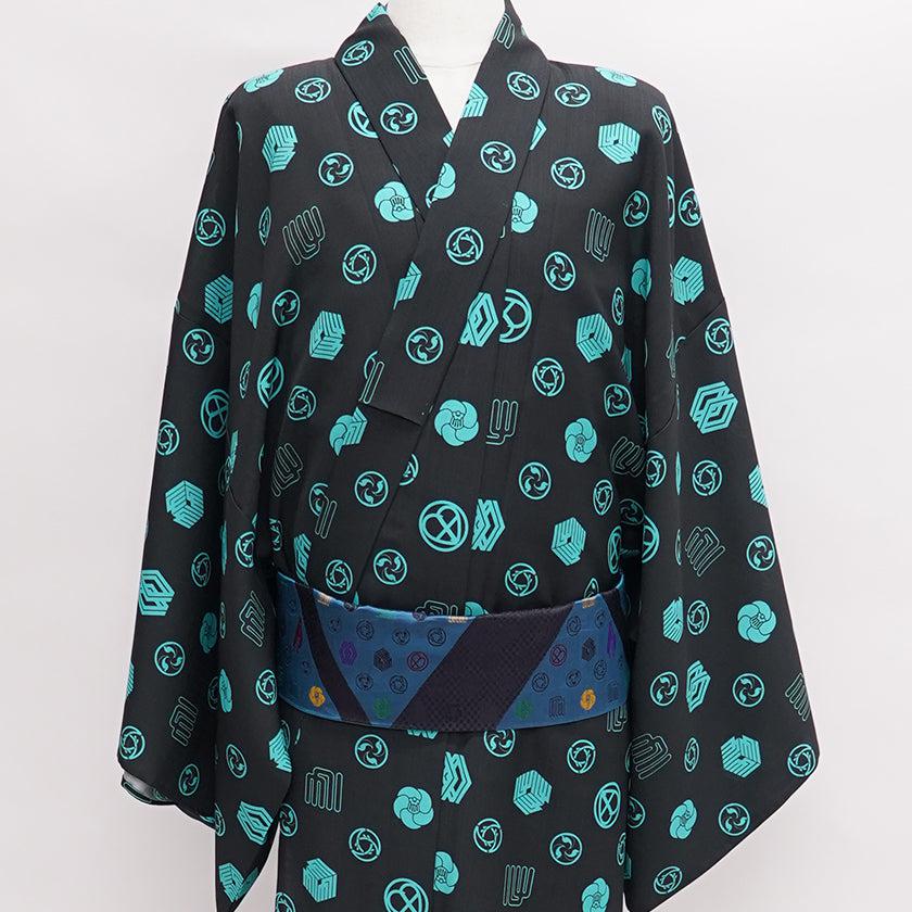 【細帯 西陣織】DIFFUSION ブルー 初音工房 日本製 伝統工芸 浴衣・着物用 受注生産 - Image 6