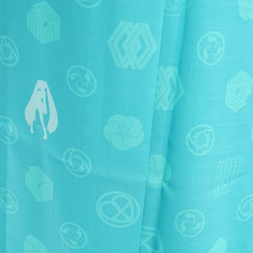 【浴衣】メンズ ブルー (ピーコック) × ライトブルー | 初音工房（在庫切れ時は納期3ヶ月、帯は別売り） - Image 6