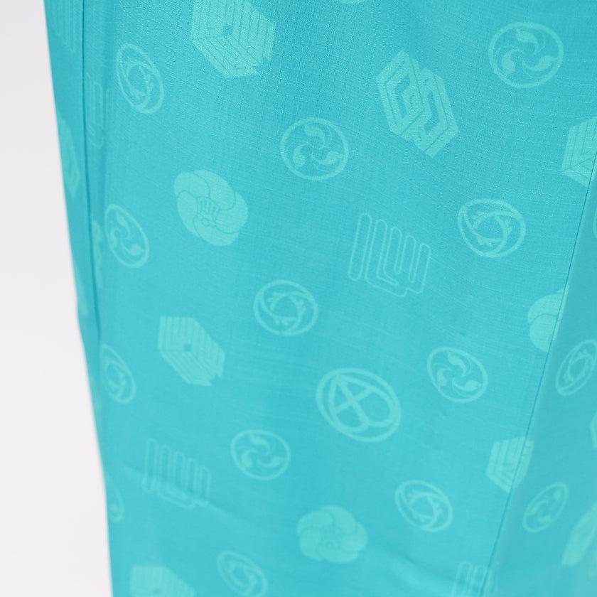 【浴衣】メンズ ブルー (ピーコック) × ライトブルー | 初音工房（在庫切れ時は納期3ヶ月、帯は別売り） - Image 8