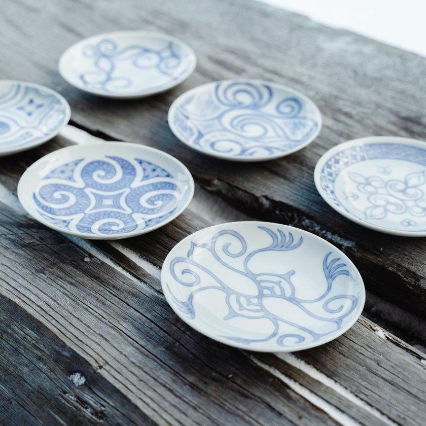【皿】染付絵皿(4寸) 鰹屋エリカ | アイヌ工芸 | CIKARPE AKAN - Image 9