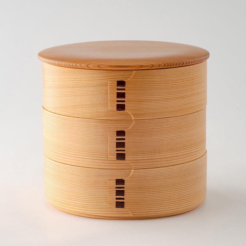 【重箱】三段重 木目 | 大館曲げわっぱ | 栗久 - Image 4
