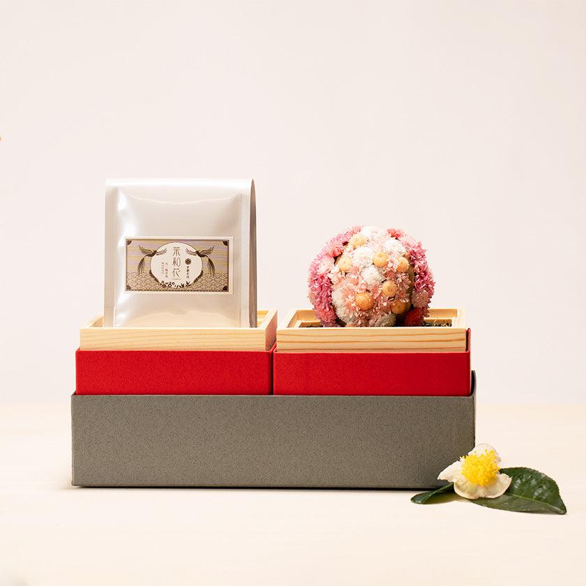 【ギフトセット】茶和花の鞠と煎茶のセット 桜 | 宇治茶とフラワーデザイン | 茶和花 京都宇治 - Image 3