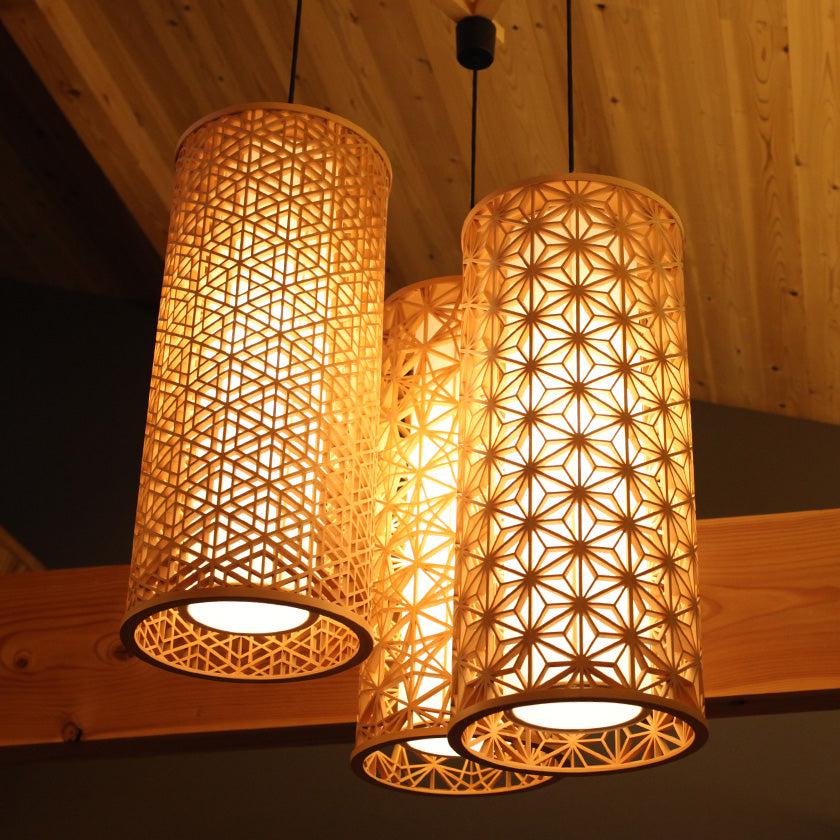 【ペンダントライト・照明】KUMIKO Pendant Light 02 麻の葉 | 京指物 | 村山木工 (大型配送料2,500円) - Image 2
