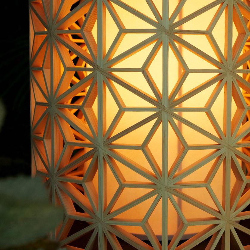 【スタンドライト・照明】KUMIKO Stand Light 01 麻の葉 | 京指物 | 村山木工 (大型配送料2,500円) - Image 8