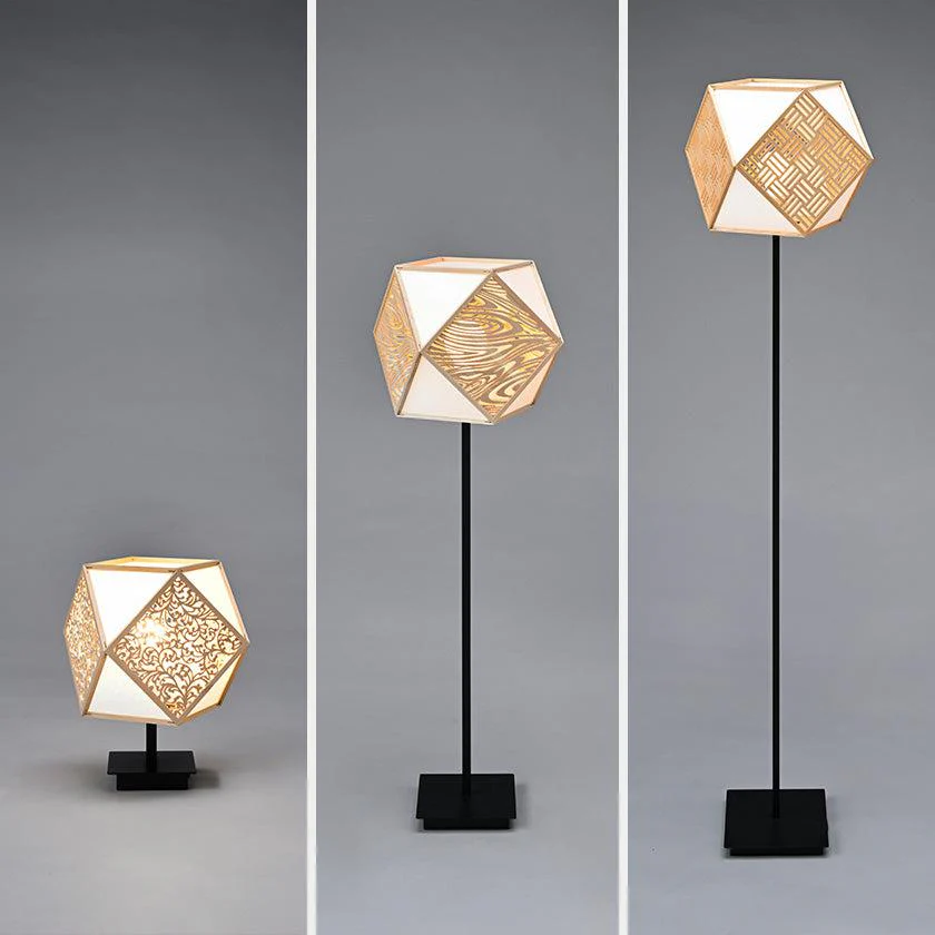 【スタンドライト・照明】KIRIKO Stand Light 唐草 (S-Lサイズ) | 京指物 | 村山木工 (大型配送料2,500円) - Image 3