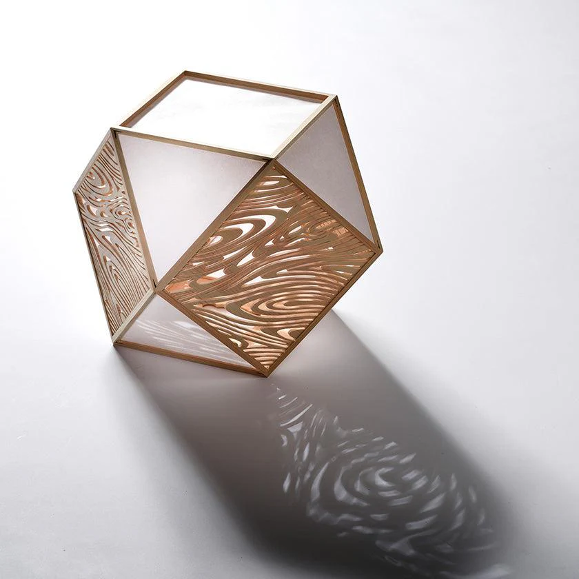 【スタンドライト・照明】KIRIKO Stand Light 墨流 (S-Lサイズ) | 京指物 | 村山木工 (大型配送料2,500円) - Image 2