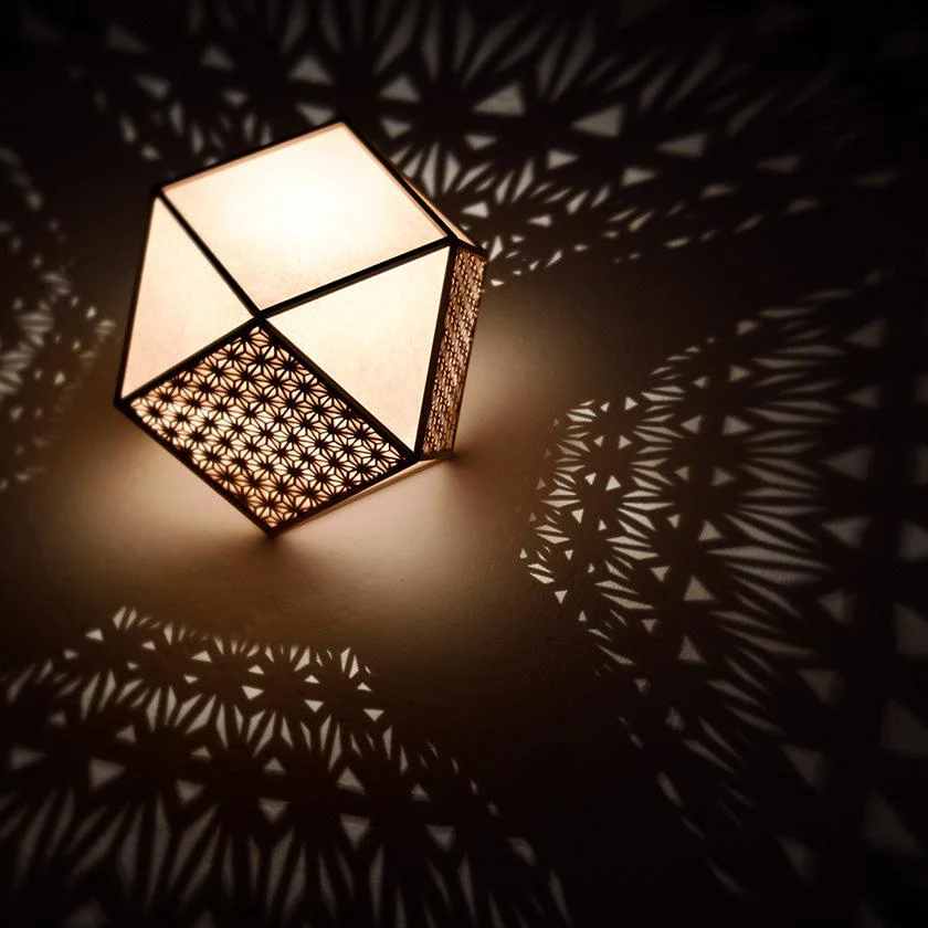【スタンドライト・照明】KIRIKO Stand Light 麻の葉 (S-Lサイズ) | 京指物 | 村山木工 (大型配送料2,500円) - Image 3