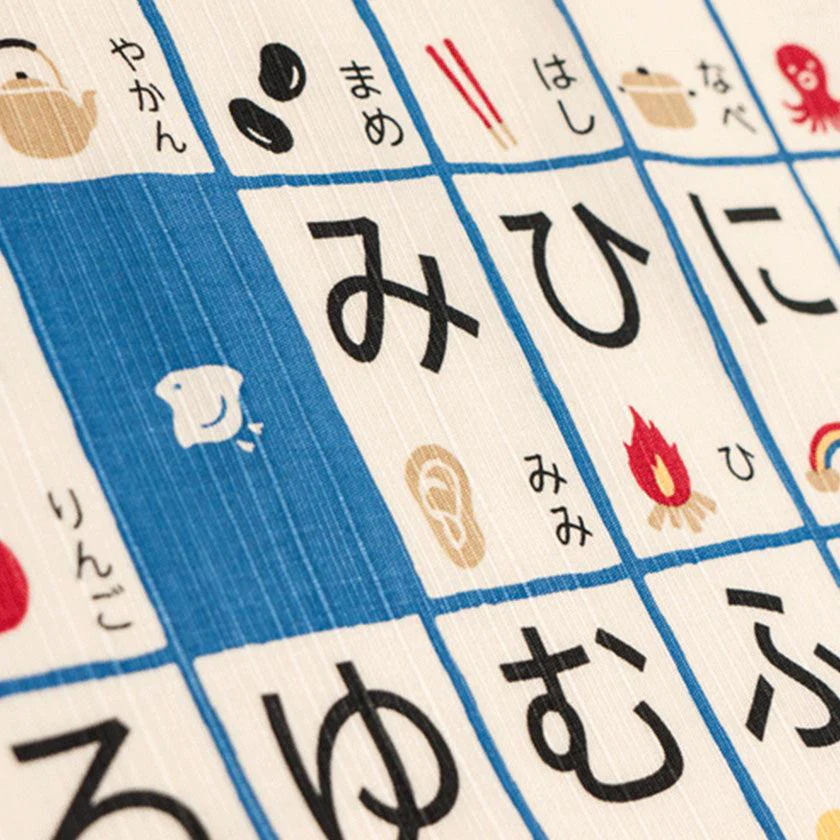 【風呂敷】小布 ひらがなひょう | 横浜捺染 | 濱文様 - Image 4